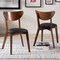 Baxton Studio Mid-Century Black Faux Leather and Walnut Brown Dining Chair, PK2 130-7121 - alternate 5